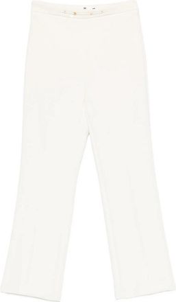 Elisabetta Franchi Cropped Logo-plaque Trousers