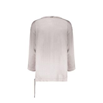 Herno Acetate V-Neck with Drawstring Hem Blouse - Gray