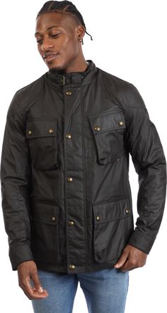 Belstaff Mens Waxed Cotton Fieldmaster Jacket in olive - Size X-Small