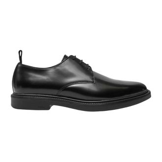 HUGO BOSS Leren Veterschoenen - Heren - Nette schoenen - Zwart - 41 EU - Leer - Schoenen