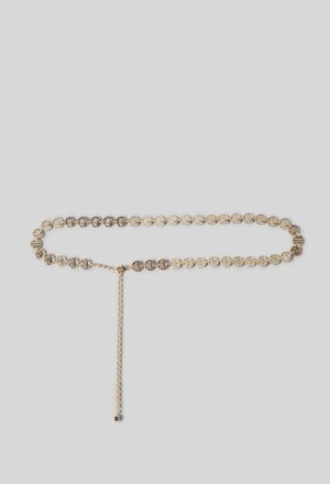 Claudie Pierlot Ceinture cha&icirc;ne dor&eacute;e m&eacute;daillons CP