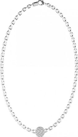 Guess JUMN03229JWSTT-U Mens Necklace - Silver Stainless Steel - One Size