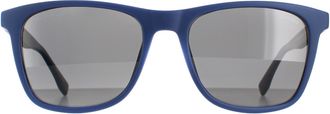 Lacoste zonnebril L860SP 424 Matblauw grijs gepolariseerd