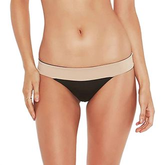 L*Space Color Block Veronica Reversible Bikini Bottom In Black