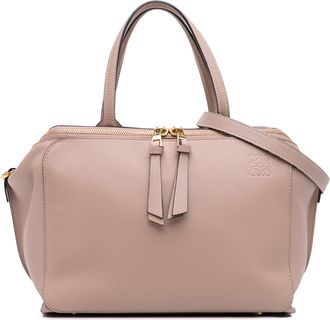 Loewe Pre-owned Womens Amazona Satchel Leather Bag - Tan - One Size