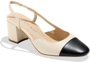Jack Rogers Summer Cap Toe Slingback Sandal in Ivory/Black at Nordstrom Rack, Size 7.5