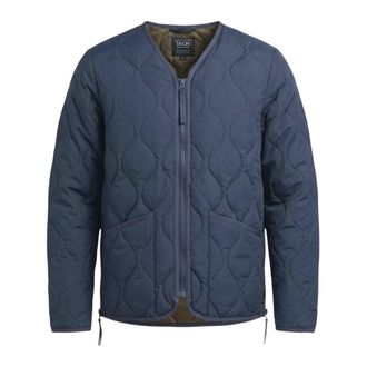 TAION Giacca in piuma Military con zip e scollo a V - - Sport - Uomo - Blu - XL