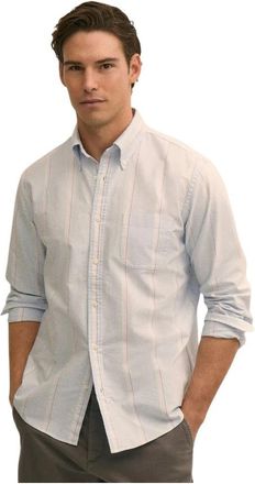 Brooks Brothers Oxford Friday Shirt - Heren - Casual Overhemden - Blauw - M - Katoen - Overhemden