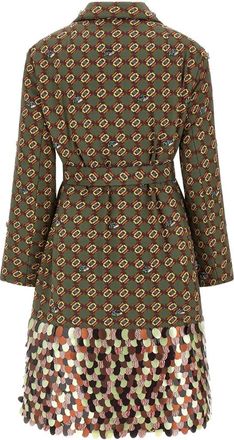 Dries Van Noten Roltas Crystal-appliqu&eacute; Patterned Coat