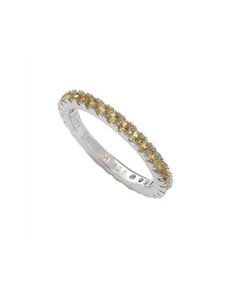 Suzy Levian Silver Cz Stackable Ring