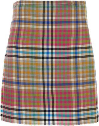 Vivienne Westwood Embroidered Wool Mini Skirt