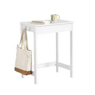 SoBuy Escritorio Con Un Caj&oacute;n Y 3 Percheros Mesa De Ordenador 60x40x77 Cm Blanco Fwt43-w Sobuy Es