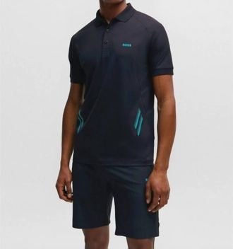 HUGO BOSS Piraq Active 1 Polo Shirt In Blue