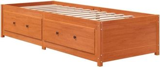 vidaXL Vidaxl - Day Bed without Mattress Wax Brown 90x190 cm Single Solid Wood Pine