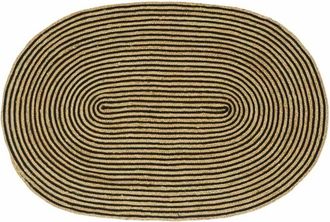 vidaXL Rug Natural and Black 122 x 183 cm Jute vidaXL
