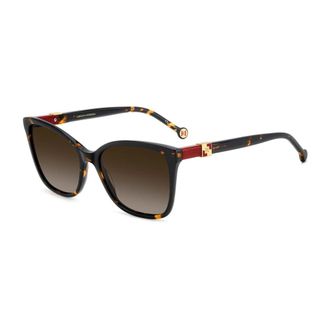 Carolina Herrera Sunglasses, female, Brown, Size: 56 MM Sunglasses