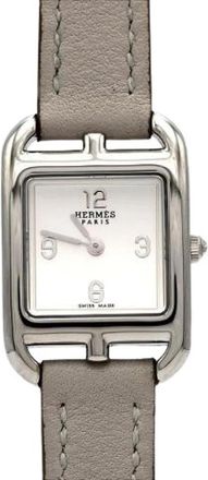 Herm&egrave;s Pre-owned Cape Cod Roestvrij staal Quartz Horloge - Dames - Vintage Horloges - Grijs - ONE Size - Vintage