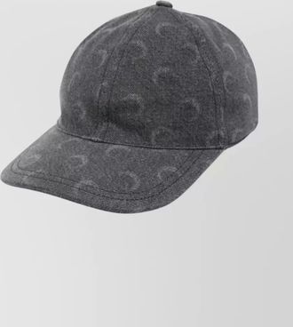 Marine Serre denim baseball cap curved brim