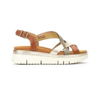 Pikolinos Palma Sandal - Dames - Sleehakken - Veelkleurig - 41 EU - Leer - Schoenen