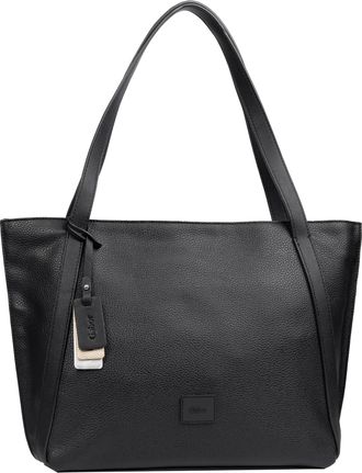 Gabor Shopper GABOR Elfie, Damen, Gr. B/H/T: 44cm x 28cm x 11cm, schwarz, Polyurethan, clean, gepflegt, unifarben, Taschen Shopper, aus fein genarbtem, glat