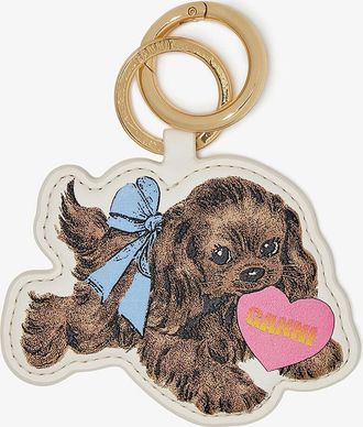 Ganni Brown Puppy Keyring