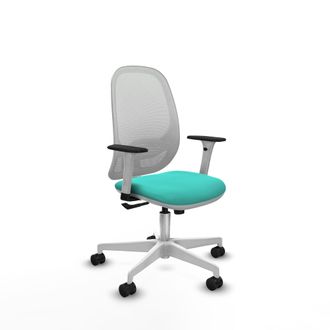 Piqueras y Crespo Silla De Oficina Piqueras Y Crespo Cilanco Turquesa Malla Blanca