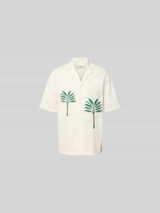Officine G&eacute;n&eacute;rale Freizeithemd mit Knopfleiste in Offwhite, Gr&ouml;&szlig;e XL