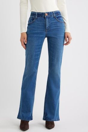 Wit & Wisdom Madison High Waist Bootcut Jeans in Mid Blue Artisanal at Nordstrom, Size 10
