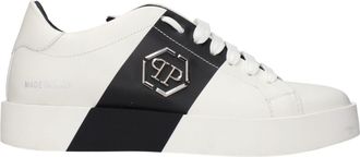 Philipp Plein White Leather Mens Sneakers