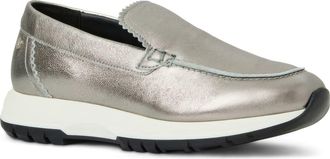 Aquatalia Karena Weatherproof Slip-On Sneaker in Silver at Nordstrom, Size 10.5