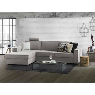 Dmora Sof&aacute; Fijo Dfabbia, Sof&aacute; De Esquina, 100% Made In Italy, Sof&aacute; Sal&oacute;n Con, Pen&iacute;nsula De Contenedores Izquierda, Con Reposabrazos Est&aacute;ndar, Cm 280x95h90, 