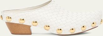 Bottega Veneta 30mm Gondola Intrecciato Leather Clogs