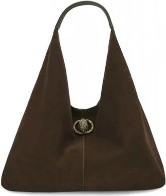 Kurt Geiger Grote Chelsea Slouch Hobo Tas - Dames - Schoudertassen - Bruin - ONE Size - Su&egrave;de - Tassen