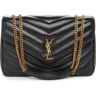 Saint Laurent Large Loulou Quilted Leather Shoulder Bag in Noir at Nordstrom