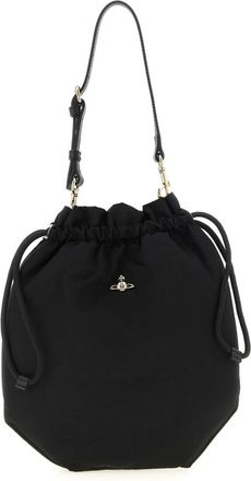 Vivienne Westwood Drawstring Orb-motief Schoudertas - Dames - Schoudertassen - Zwart - ONE Size - Tassen