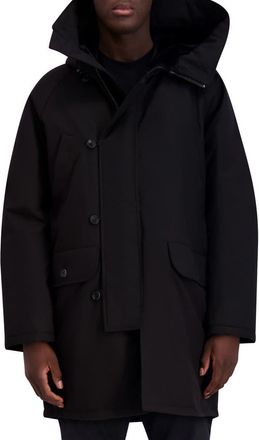 Karl Lagerfeld Hooded Parka in Black at Nordstrom Rack, Size Xx-Large