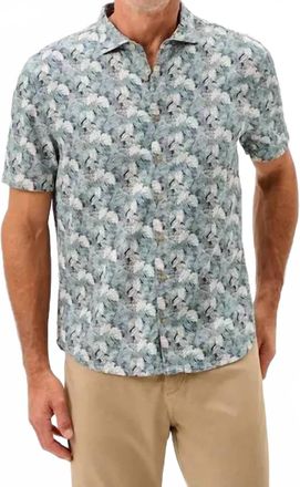 Johnnie-O Mens Short Sleeve Button Up Shirt In Wake