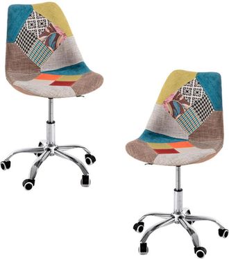 Regalos Miguel Packs Sillas - Pack 2 Sillas Neo Patchwork - Patchwork Clear