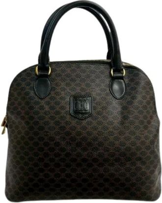 Celine Pre-owned Handbags, female, Black, Size: ONE SIZE Pre-owned Macadam Blazon Leather Handbag