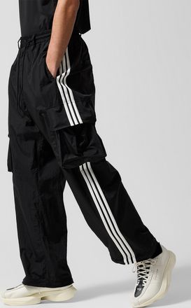 Yohji Yamamoto Mens Wrinkled nylon cargo track pant