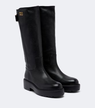 Miu Miu Leather knee-high boots