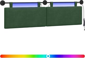 vidaXL Cabecero Colgante Verde Selva Tela De Pana Vidaxl