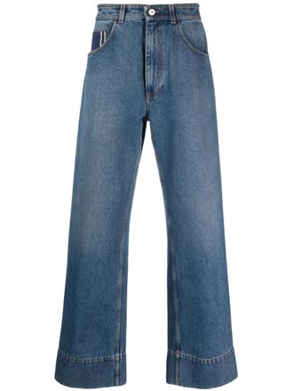 Wales Bonner Jeans met wijde pijpen - Blauw
