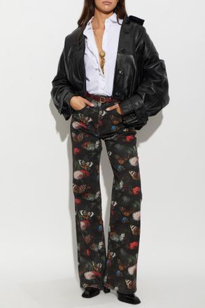 R13 Trousers With Print, Womens, Black