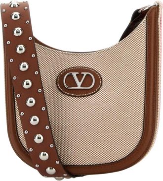 Valentino Garavani Two-tone canvas VLogo Signature crossbodytas - Dames - Schoudertassen - Veelkleurig - ONE Size - Su&egrave;de - Tassen