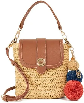Dune London Dimple Raffia Handbag in Natural at Nordstrom