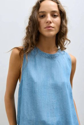 M&eacute;lissa Nepton Cecil Blouse In Med Denim Blue