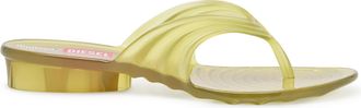 Diesel Sculptural flip-flops in Melflex - Sandals - Woman - Yellow