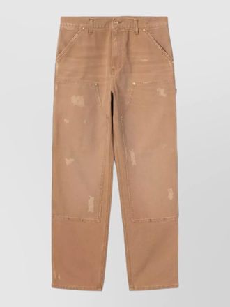 Carhartt Work in Progress organic cotton distressed straight-leg trousers