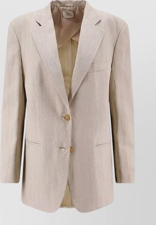 Alysi viscose linen single-breasted blazer